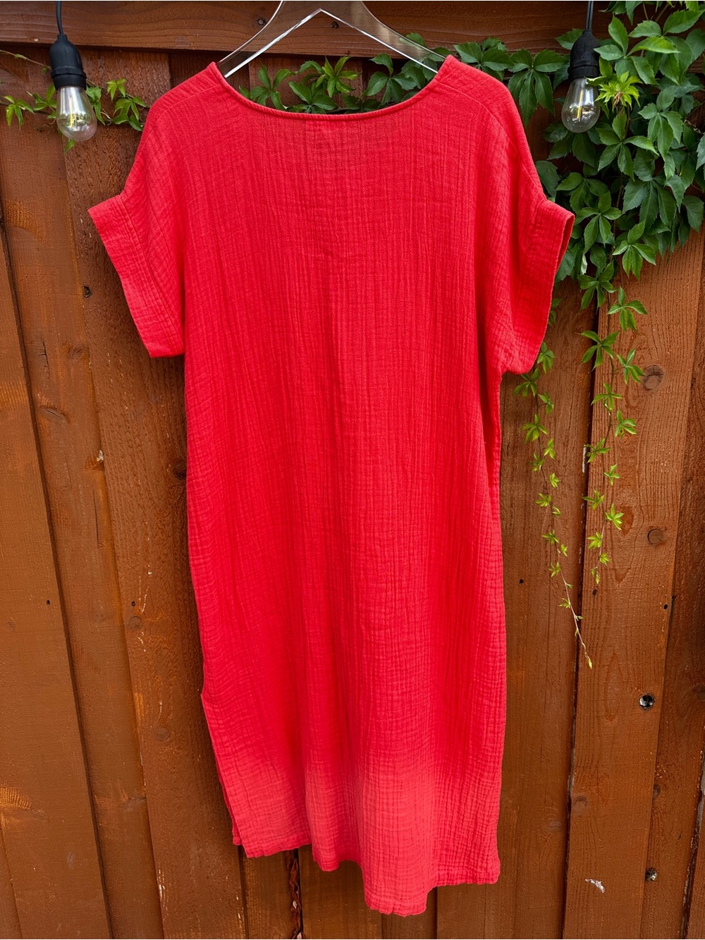 Eileen Fisher cotton gauze dress - Picture 8 of 8